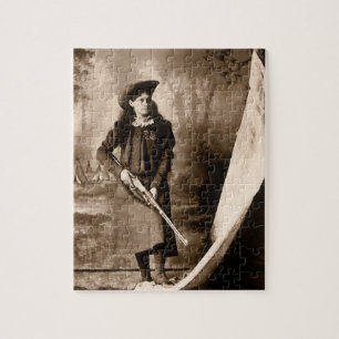 Puzzle Miss Annie Oakley avec pistolet, Portrait photo Vi