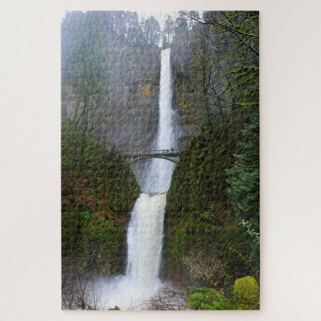 Puzzle Mist & Fog of Multnomah Falls, Oregon - 20x30 pouc (Vertical)