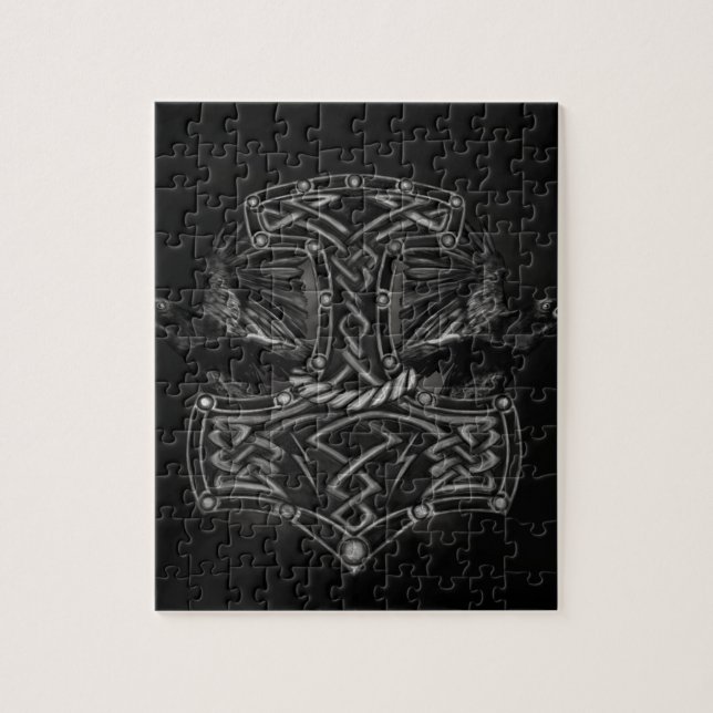 Puzzle Mjolnir - le marteau du Thor et du Ravens (Vertical)