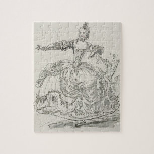 Puzzle Mlle Puvigne comme statue vivante, dans Pigmalion,