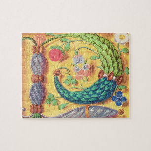 Puzzle Mme 134 a illuminé la lettre "P" décorée du flo