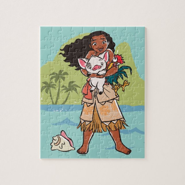 Puzzle Moana | Pua & Heihei - Voyagers (Vertical)