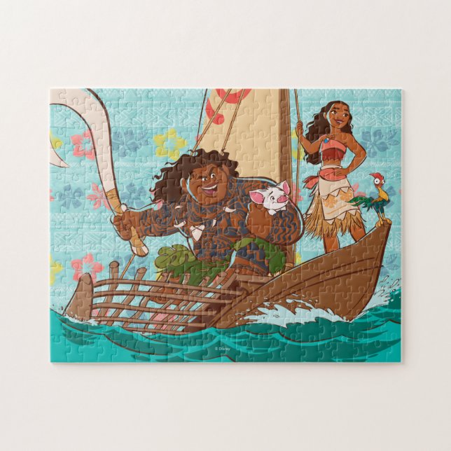 Puzzle Moana | Réglez votre propre parcours (Horizontal)