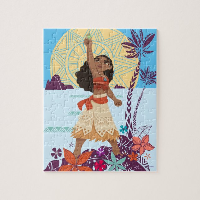Puzzle Moana tient le coeur du Fiti (Vertical)