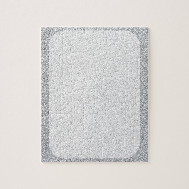 Puzzle Modèle argenté de blanc de parties scintillantes (Vertical)