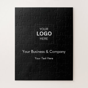 Puzzle Modèle de logo de luxe noir personnalisé pour entr
