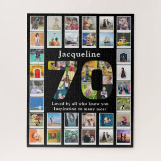 Puzzle Modèle de photo de famille pour 70e anniversaire n