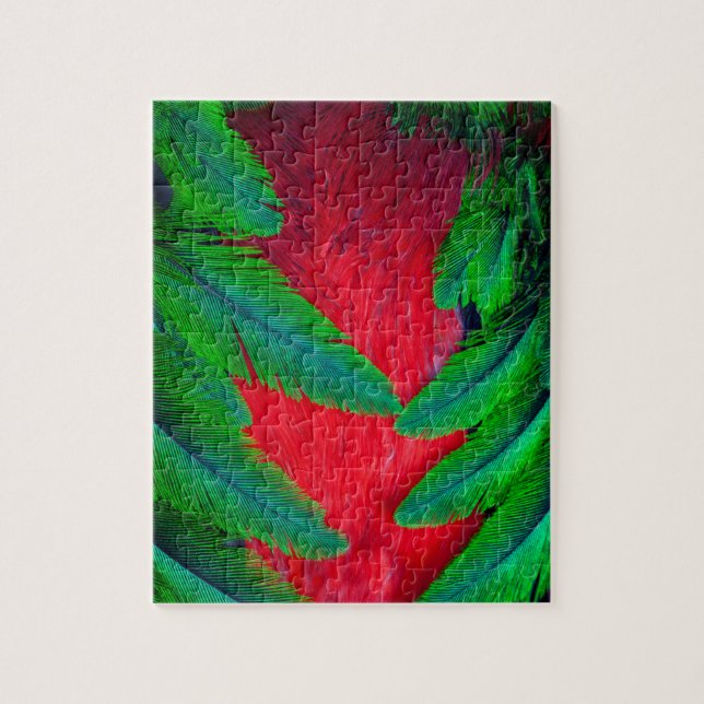 Puzzle Modèle de plume Quetzal resplendant (Vertical)