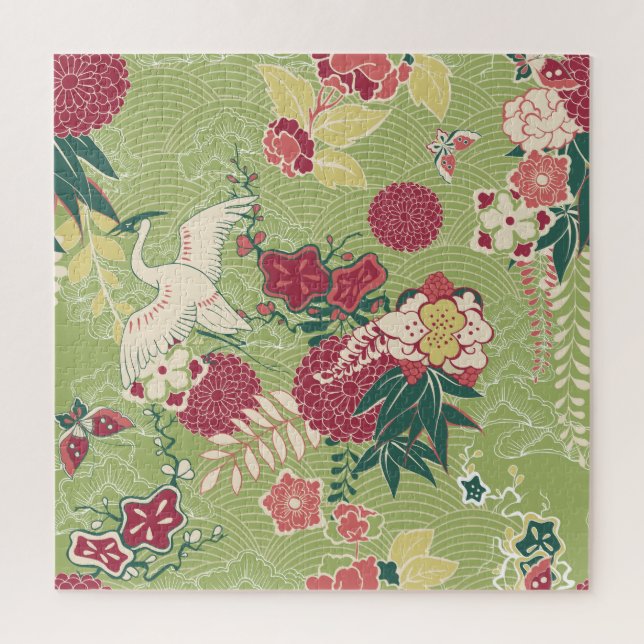 Puzzle Modèle Floral asiatique (Vertical)