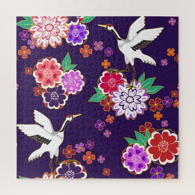Puzzle Modèle Floral asiatique (Vertical)