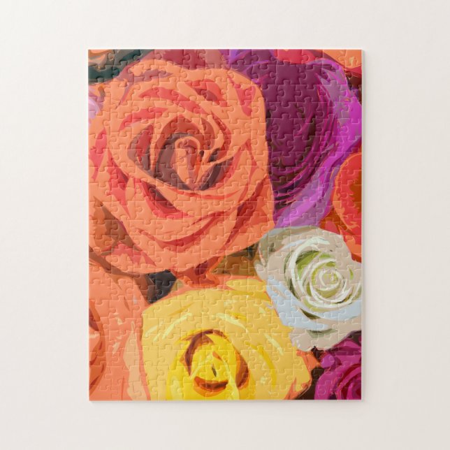 Puzzle Modèle Floral rose (Vertical)
