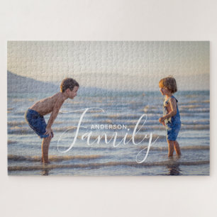 Puzzle Modèle photo moderne simple Nom de famille personn