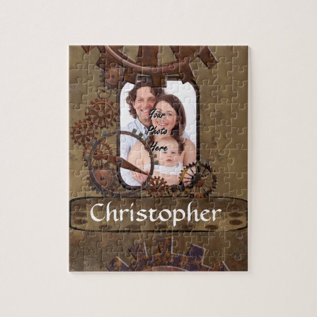 Puzzle Modèle photo steampunk personnalisé (Vertical)