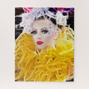 Puzzle Modèle Superstar en gown jaune