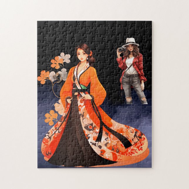 Puzzle Modèles asiatiques coréens postés pour une photo (Vertical)