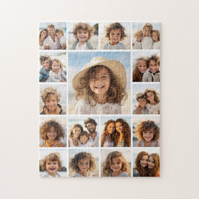 Puzzle Moden, Minimal Photo Grid avec 17 photos (Vertical)