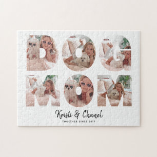 Puzzle Modern Chien Maman 6 Photo Collage Texte Personnal
