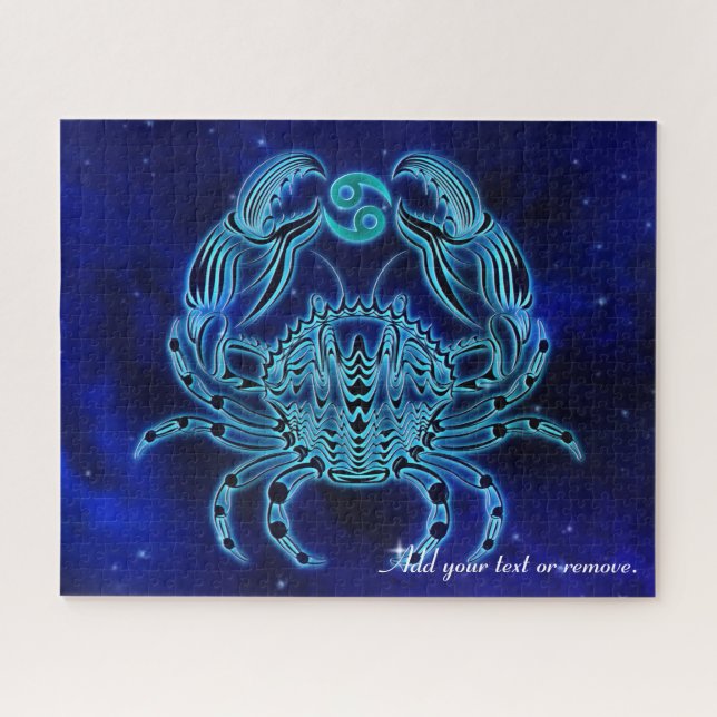 Puzzle Modern horoscope astrology Cancer zodiac sign, (Horizontal)