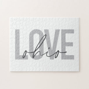 Puzzle Modern, simple, urban cool trendy design Love Ohio