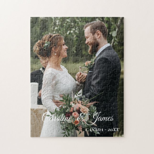 Puzzle Modern Simple wedding Photo (Vertical)