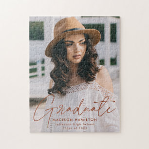 Puzzle Moderne Graduate Terracotta Script Photo Graduatio