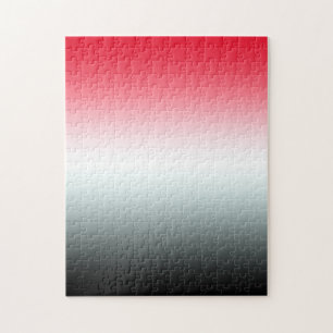 Puzzle Moderne ombre rouge vif blanc et noir