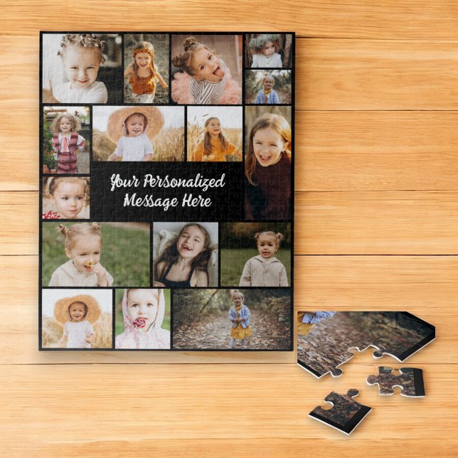 Puzzle Moderne Personnalisé 16 Photo Collage Couleur pers (Créateur téléchargé)