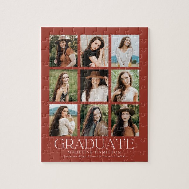 Puzzle Moderne Rust 9 Photo Collage Graduation (Vertical)