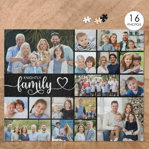 Puzzle Moderne Script FAMILLE 16 Collage de photos Votre