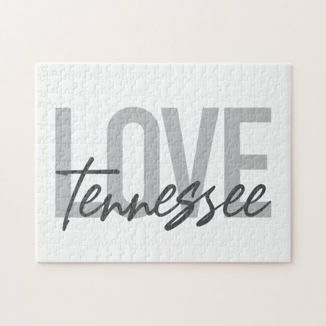Puzzle Moderne, simple, chic, design urbain Love Tennesse (Horizontal)