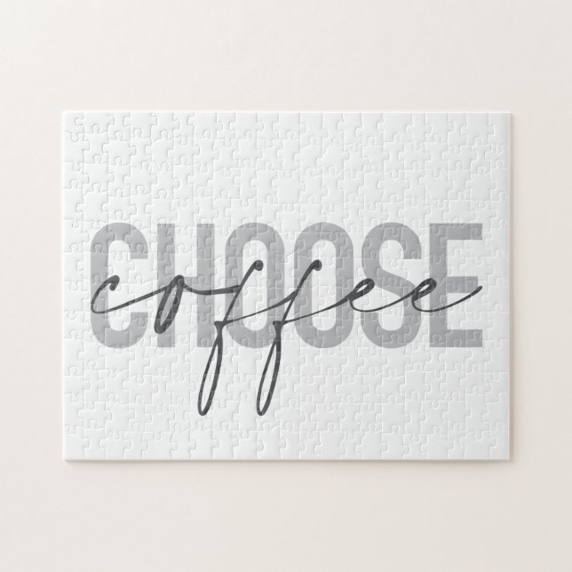 Puzzle Moderne, simple, cool, design urbain Choisir Café (Horizontal)