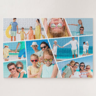 Puzzle Moderne simple personnalisé 9 images Collage Photo