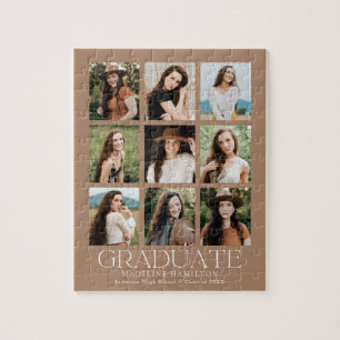 Puzzle Moderne Tan 9 Photo Collage Graduation