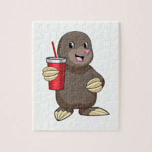 Puzzle Mole avec tasse à boire