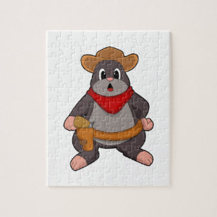 Puzzle Mole en cowboy