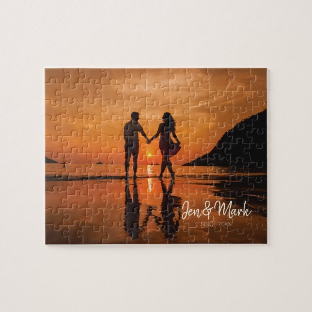 Puzzle Moment volé. La typographie du nom et de l'année. (Horizontal)