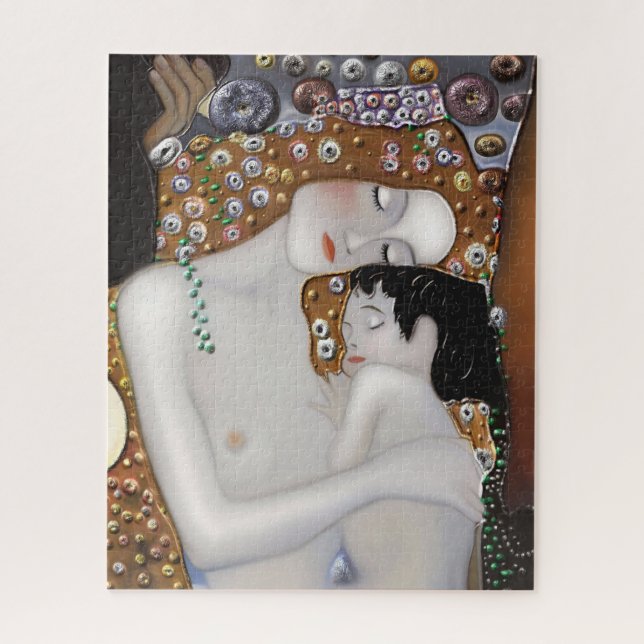 Puzzle Mon Klimt Serie : Mère et enfant (Vertical)
