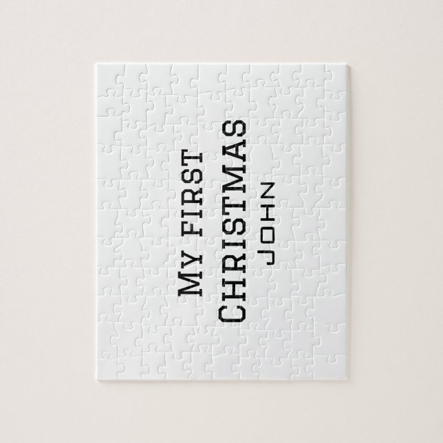 Puzzle Mon premier Noël ajouter nom masculin hommes texte (Vertical)