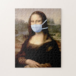 Puzzle Mona Lisa avec masque facial - Drôle de saison de