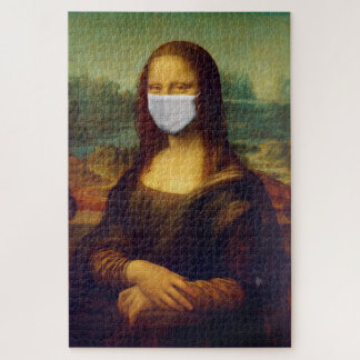 Puzzle Mona Lisa avec masque respiratoire