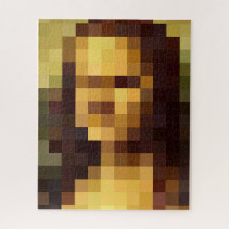 Puzzle Mona Lisa pixel art Leonardo da Vinci, La Gioconda