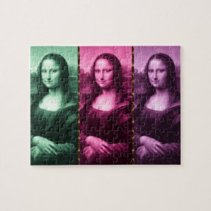 Puzzle Mona Lisa Poster de animal rose rose violet