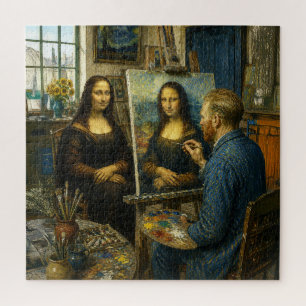 Puzzle Mona Lisa visite l'atelier de Vincent van Gogh