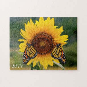 Puzzle Monarque Butterfies sur le tournesol