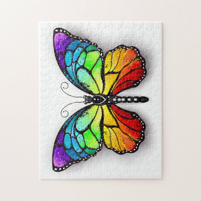 Puzzle Monarque papillon arc-en-ciel (Vertical)
