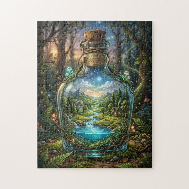 Puzzle Monde dans une Bouteille (Vertical)