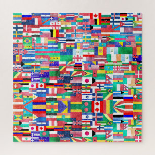 Puzzle Monde des drapeaux