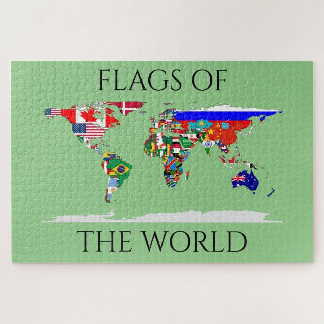 Puzzle monde des drapeaux (Horizontal)