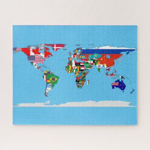 Puzzle monde marqué mis à jour