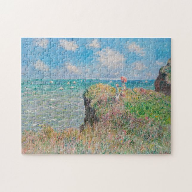 Puzzle Monet Cliff Walk à Pourvil Impressionist Painting (Horizontal)